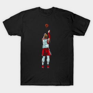 Basketball Player Throws With A Jump Shot T-Shirt